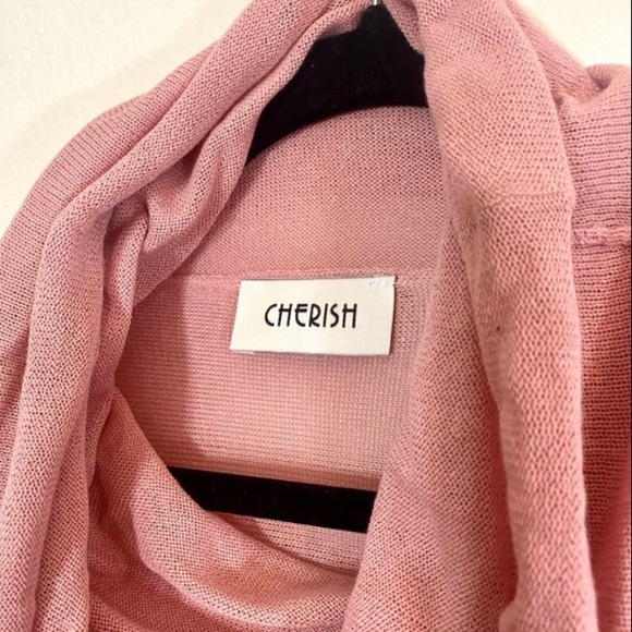 Pink long sleeve cowl neck knitted tunic top. Lightweight. NEW!πΈ - Picture 6 of 15